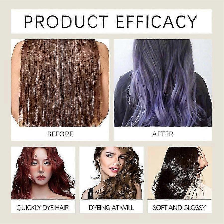 Instant Hair Color Shampoo Natural Hair Dye Shampoo for Gray Hair Coverage and Shine