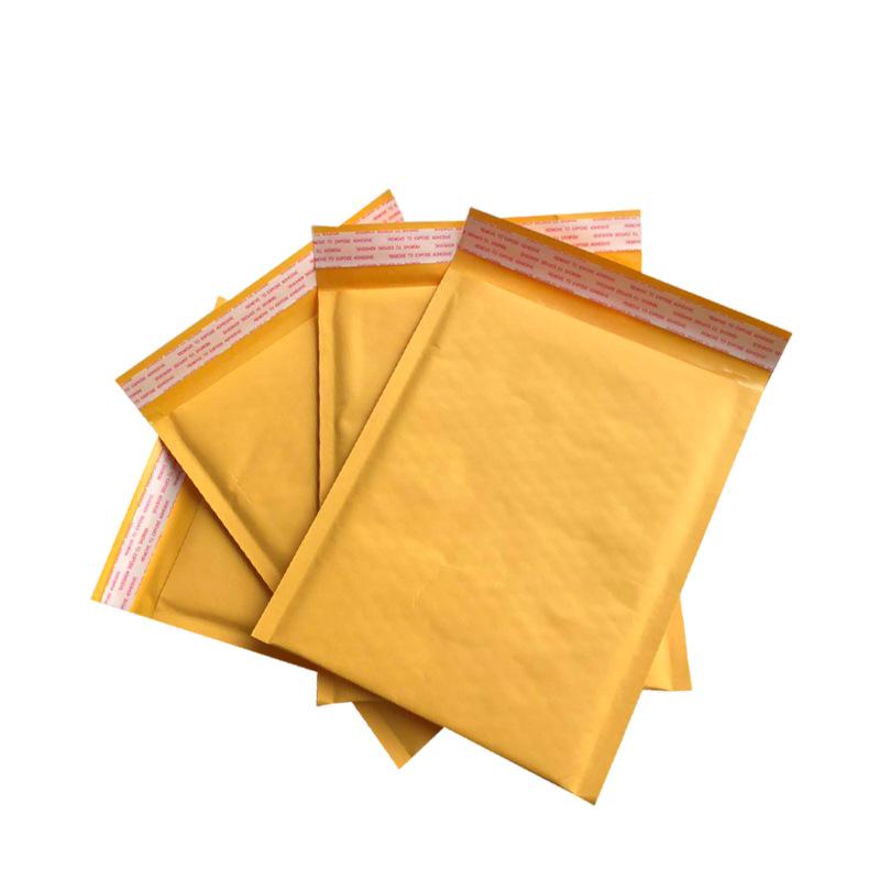 Yellow Kraft Bubble Mailers - Thick, Shockproof, Self-Adhesive Foam Envelopes for Secure Shipping