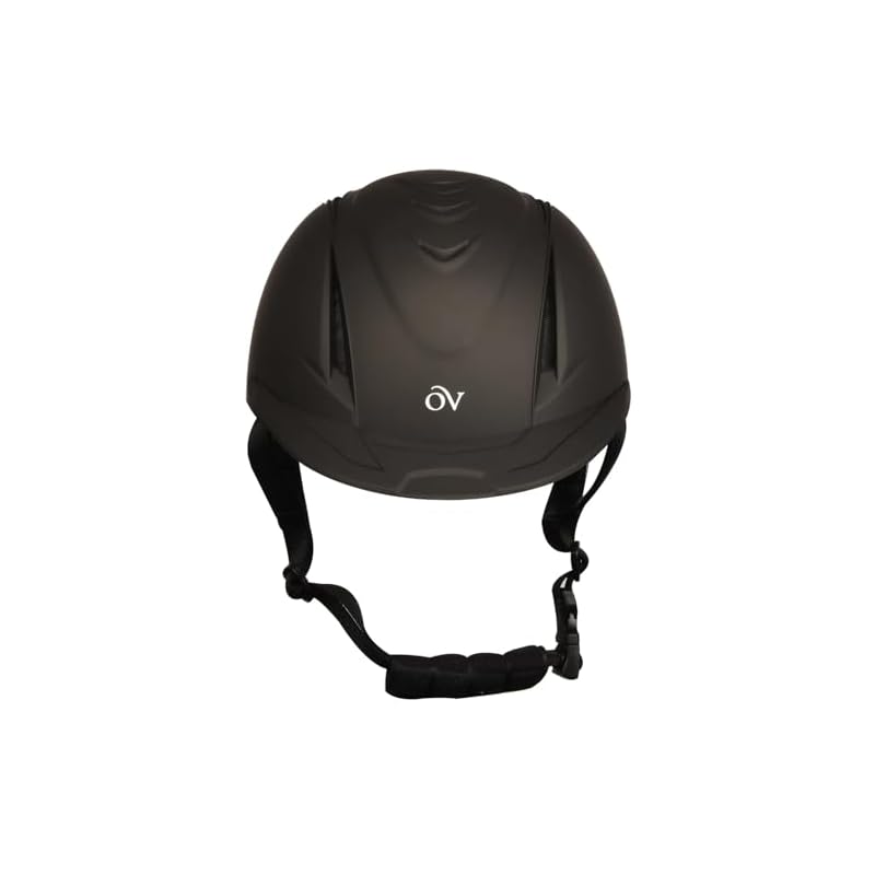 Шлем для верховой езды OVATION Adult Deluxe Schooler - Легкий, Дышащий, Регулируемый, Защитный шлем для верховой езды со съемной подкладкой, Черный,