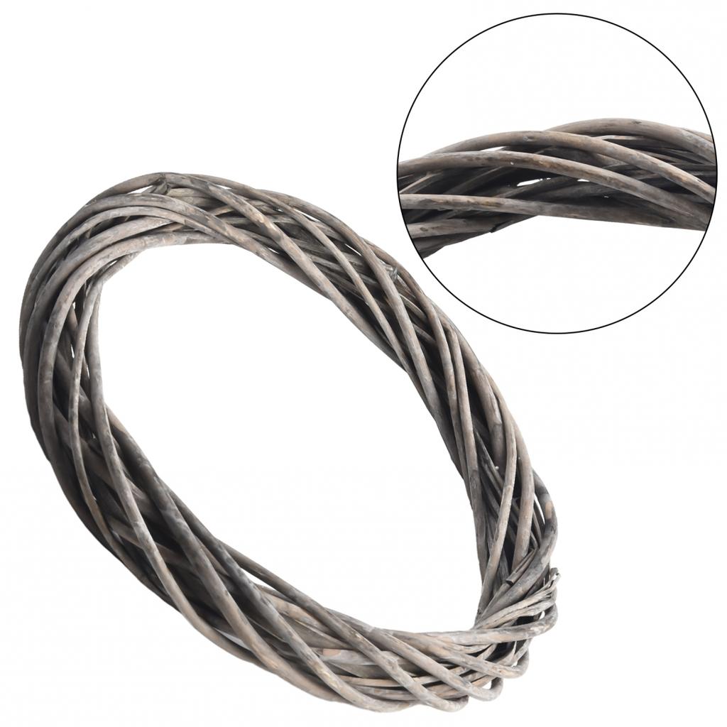 Рождественский ротанг для кольца-венка, плетеный виноград, гирлянда, подвесной свадебный серый венок