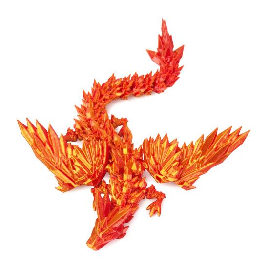 3D-печатная фигурка летающего дракона с подвижными суставами, китайская фигурка дракона, шарнирная модель крылатого дракона, игрушка-фиджет, настольное украшение, орнамент