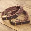 Soft Braided Dog Collar Heavy Duty Puppy Neck Strap Reusable Leather Dog Collar  Outdoor