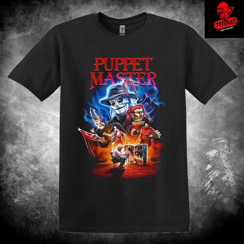 Men's and Women's T-shirts Puppet Master Horror Movie Retro Tee Heavy Cotton Unisex