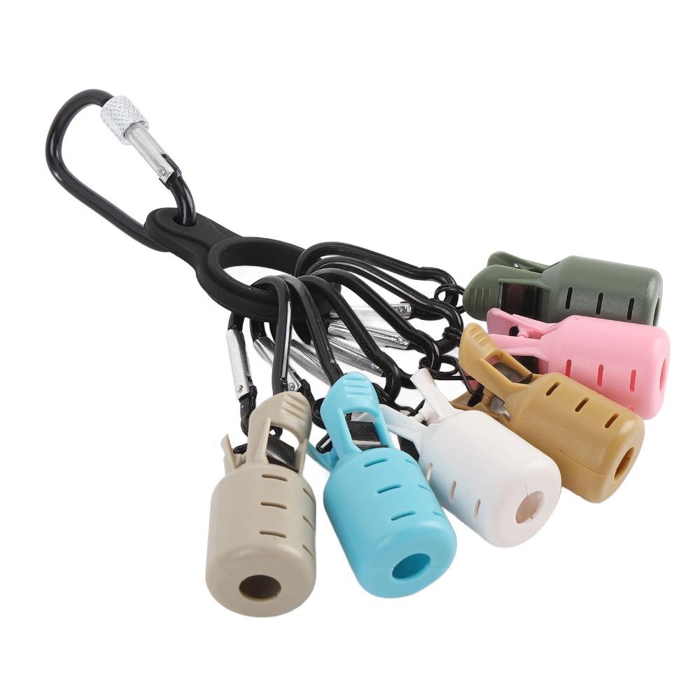 6PCS with Carabiner Squid Jig Hook Protector Easy Clip Squid Jig Bait Protector  Sea Fishing