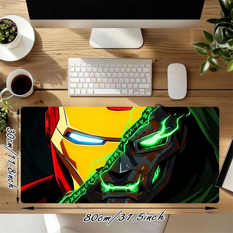 Iron Man Xl Gaming Mouse Pad Nonslip Rubber Base Stitched Edge Waterproof Desk Mat For Pc Laptop Gamer Office Computer Accessories C929825