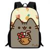Printed Childrens Pusheen Backpack Outdoor Large Capacity Student Schoolbag