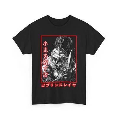 Футболка с аниме Goblin Slayer, Хлопковая футболка унисекс, Черная футболка унисекс с мангой Goblin Slayer