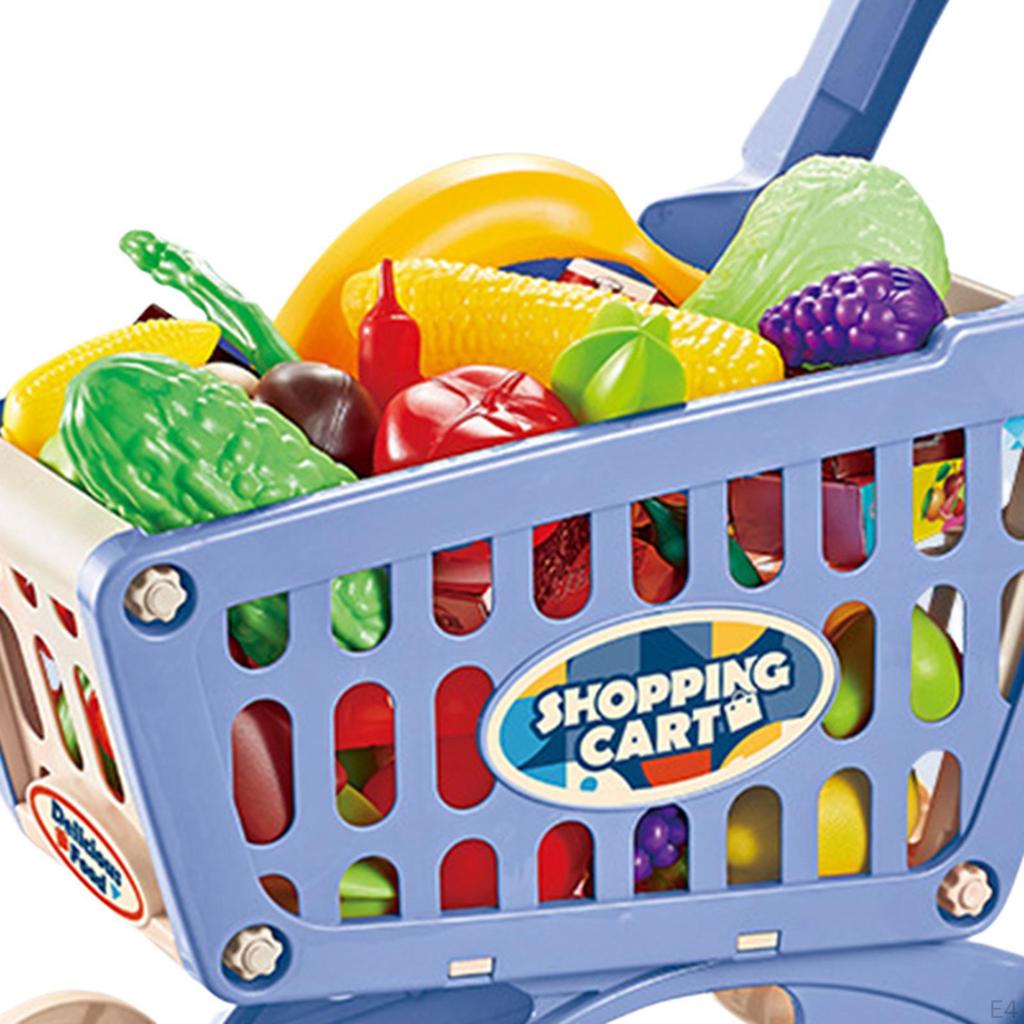 Детский игровой набор 18,5 дюймов Многофункциональная тележка для покупок Ручная тележка Игрушка для детей