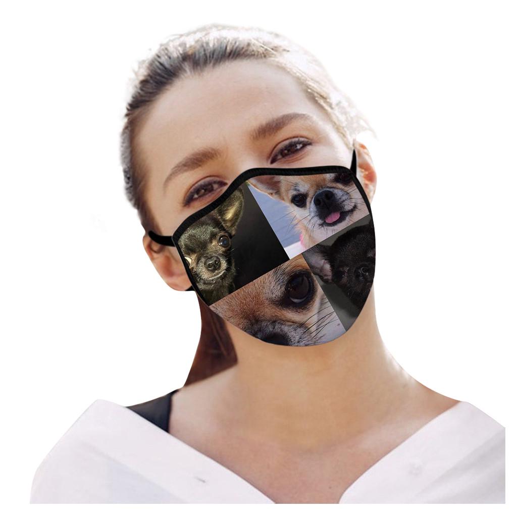 1 шт. Взрослая маска для лица с принтом, забавная, для улицы, моющаяся, дышащая, для велоспорта