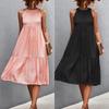 2022 Spring/Summer European and American Women's Loose Casual Halter Neck Dress.