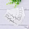 Heart Tattoos Temporary Ecg Tattoo Products Waterproof Disposable Tattoo Sticker