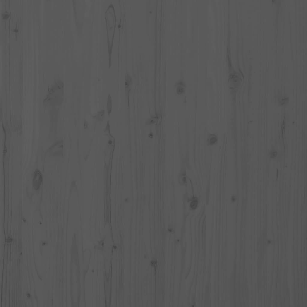 Vidaxl Wezgłowie Łóżka, Szare, 81X3X91,5 Cm, Lite Drewno Sosnowe