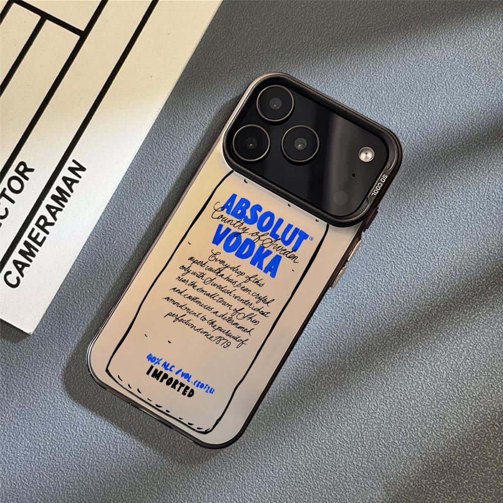 КРУТОЙ Чехол для телефона COOL A-AbsolutS V-VodkaS Для iPhone 17 16 15 14 13 12 11 Pro Max Air Матовый Лазерный Аврора Ударопрочный Funda