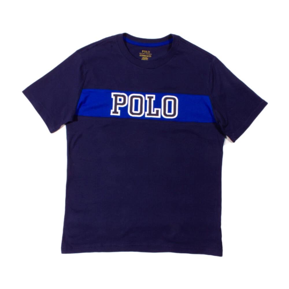 Детская темно-синяя и королевско-синяя футболка 'POLO' от Ralph Lauren