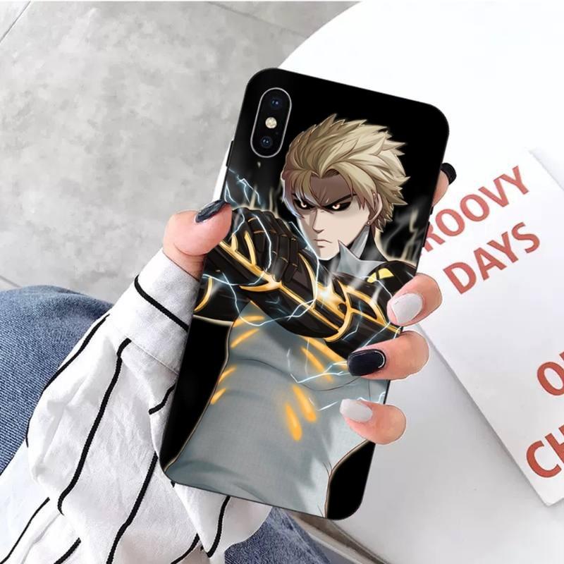 Чехол для телефона One Punch Man Genos для iPhone 14 13 12 11 XS X 8 7 6 Plus Mini Pro Max SE 2022, мягкий черный чехол для телефона