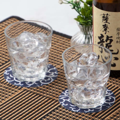 Бумажные подставки Endo Shoji TKG, темно-синие с узором арабески (100 штук), Круглый, диаметр 90 мм, толщина 1 мм, незаменим для вечерних напитков, Коммерц