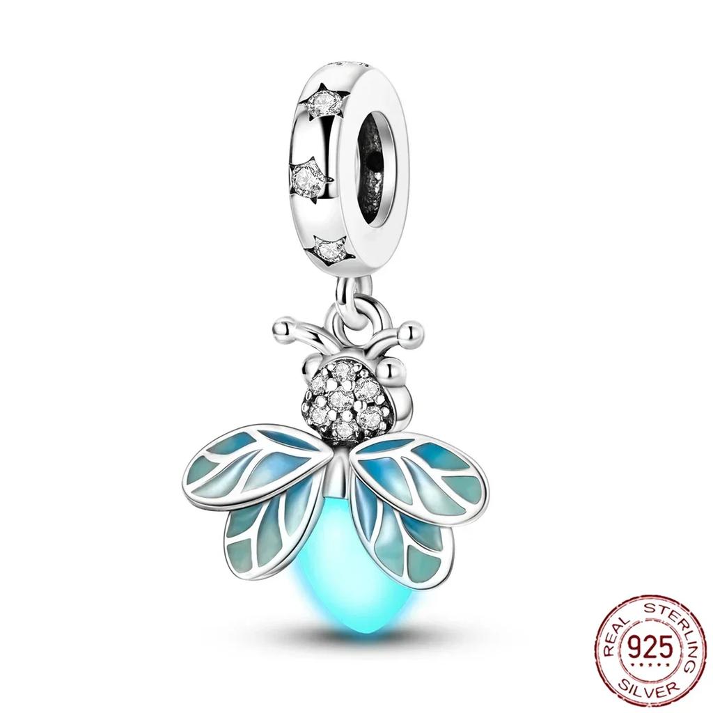 Fashion Copper Spring Colorful Butterfly Flowers Charms Beads Fit Original Bracelets Fine Diy Jewelry