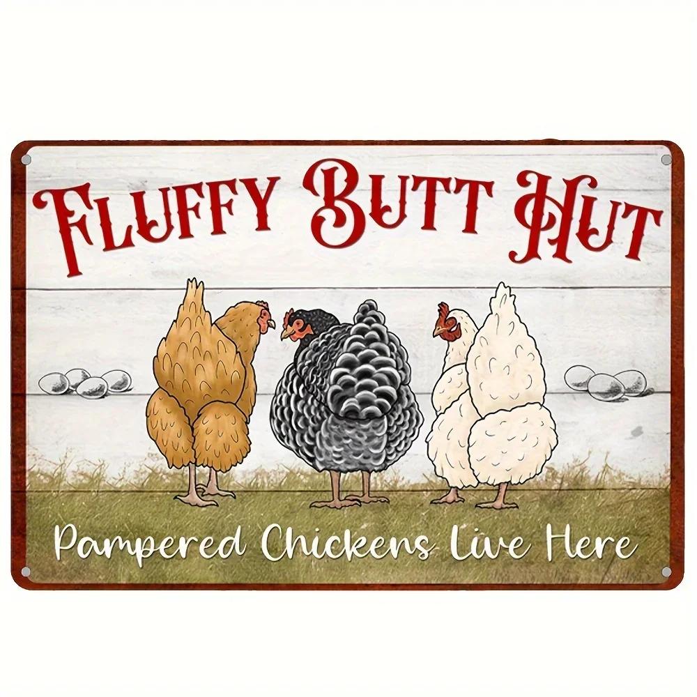 Вывеска «Сумасшедший курятник» в стиле ретро, ​​металлическая табличка «Добро пожаловать», забавный фермерский дом, идеально подходящий для курятника или кухни, идеальный подарок для фермы, настенный декор