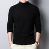 Сплошной цвет мужчины водолазка кашемировый свитер Slim Fit дна свитер бизнес