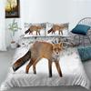 3D Fox Pattern Home Bedding Set Bedroom Quilt Cover Pillow Case Extra Large Full Size Bedding Set Home Decoration Gift