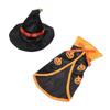 Pumpkin Cloak Hat Set for Pet Halloween Costume 2Sets for Dogs and Cats
