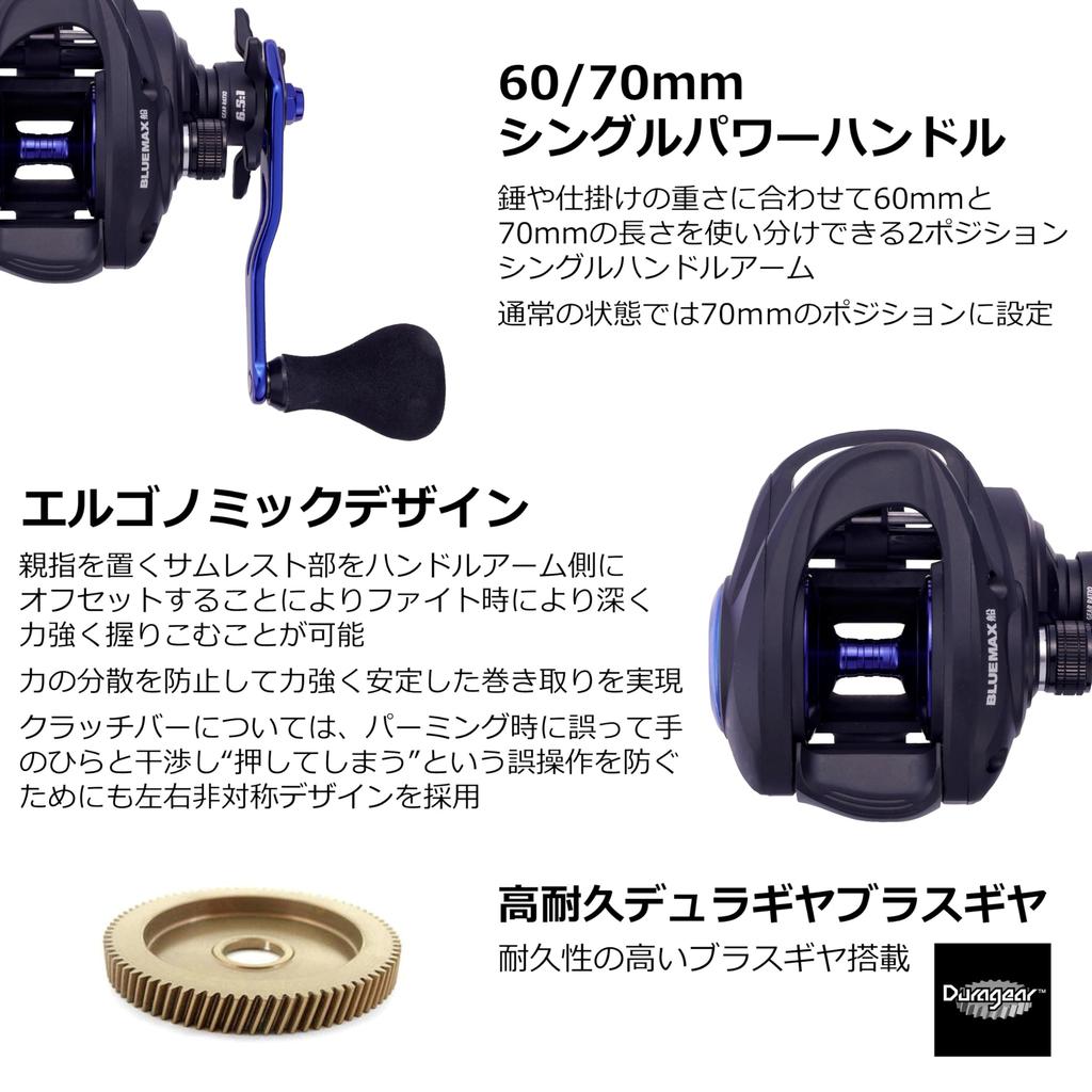 Abu Garcia Blue Max Boat Baitcasting Reel Left-Handed Double-Axis