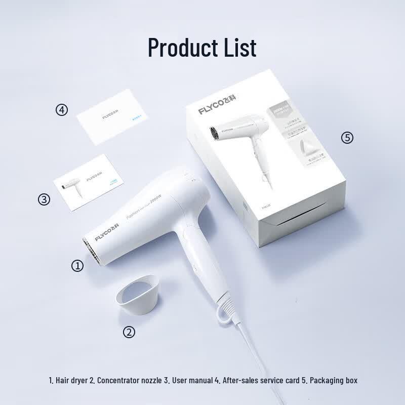 FLYCO FH6232 Foldable Hair Dryer CN plug (adapter included)