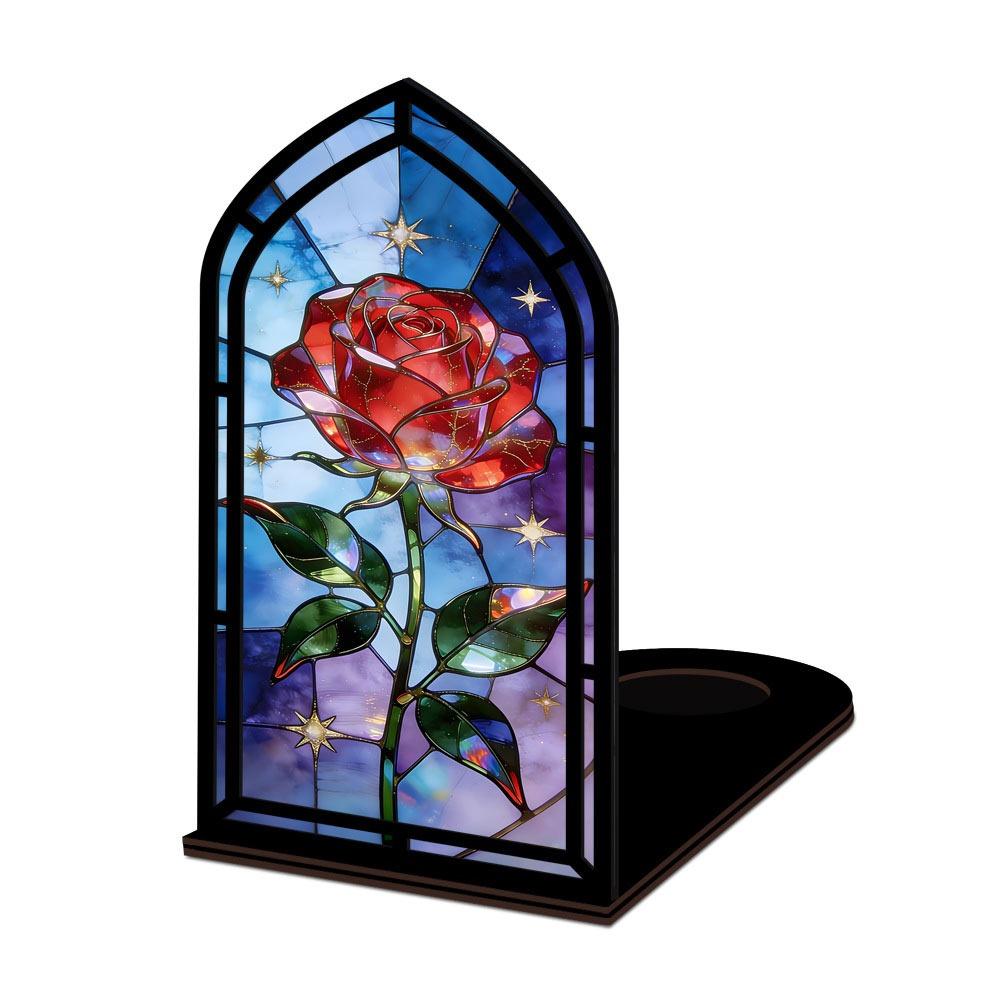 Multicolor Candle Holder Gothic Arch Design Light-transmitting Table Setting Book Nook  Living Room