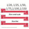 Aluminum Alloy Triangular Ruler with Laser Engraved Inch/Cm Scales for Architectural Drafting and Design