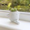 Plants Container 3D Printed Face Planter Pot, Decorative Flowerpot for Indoor Outdoor, Desktop Pot Cactus Succulents Home Balcony Garden