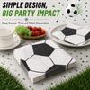 20PCS Soccer Paper Napkins 2-Ply 33x33cm Black White Football Party Table Serviettes