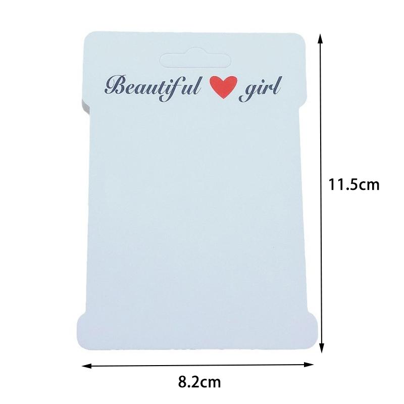 50Pcs Hair Rings Paper Cards Headband Display Retail Label Hair Accessories Packing Tag Hair Rope Headwear Packing Label