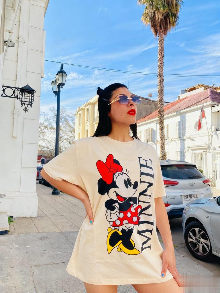 Женская летняя футболка с коротким рукавом Disney Minnie Mouse, свободный крой, повседневный топ, уличная мода, модная футболка с мультяшным принтом, одежда в стиле Y2k