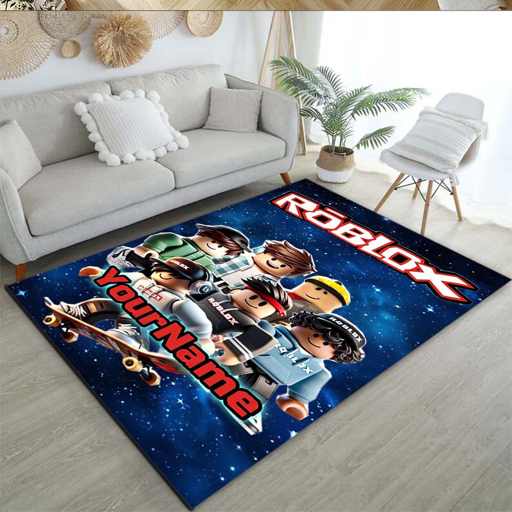 Roblox 252 Personalized Text Floor Rug Office Rug Design for Game Room Kitchen Bedrooms Decorate room Antislip Carpet Office home decor