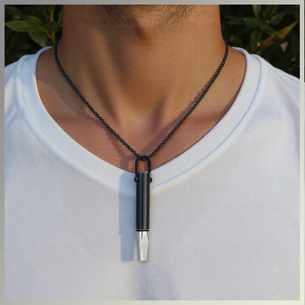 Breathing Necklace Anxiety Breathing Necklaces Stainless Steel Natural Calming Relief Chain Stress Relief Yoga Meditation Tool