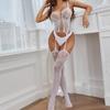 Sexy Open Crotch Body Stocking Hollow Out Mesh Erotic Underwear Jumpsuit Bodysuit Lingerie Fishnet Tights Nightwear for Women Plus Size
