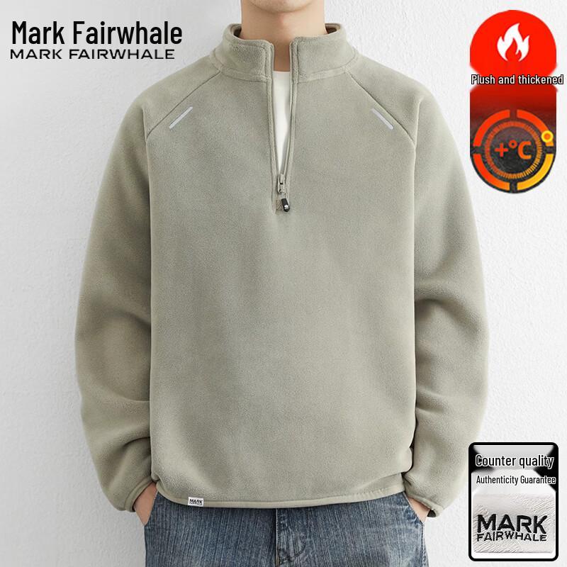 Mark Fairwhale Мужской пуловер-толстовка на флисовой подкладке, тяжелый вес
