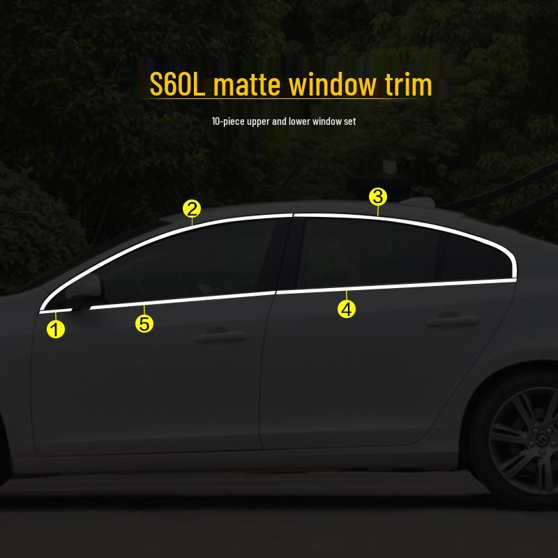 Volvo S60L/XC60/V40 Stainless Steel Window Trim & Decorative Strip