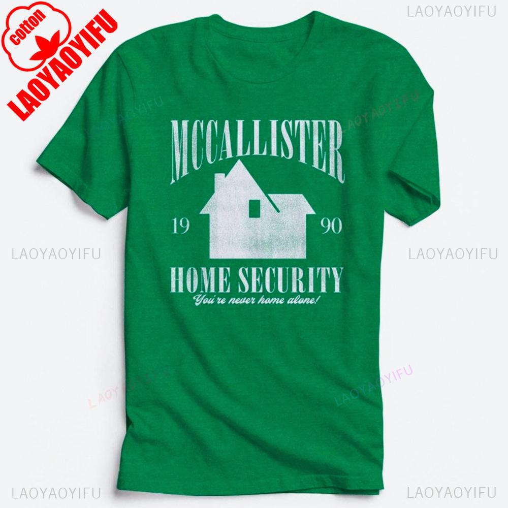 Футболка McCallister Home Security Смешная Ретро 1990 Рождественская Футболка Праздничная Унисекс Футболка Мужчины Женщины Повседневная Рождественская Хлопковые Топы