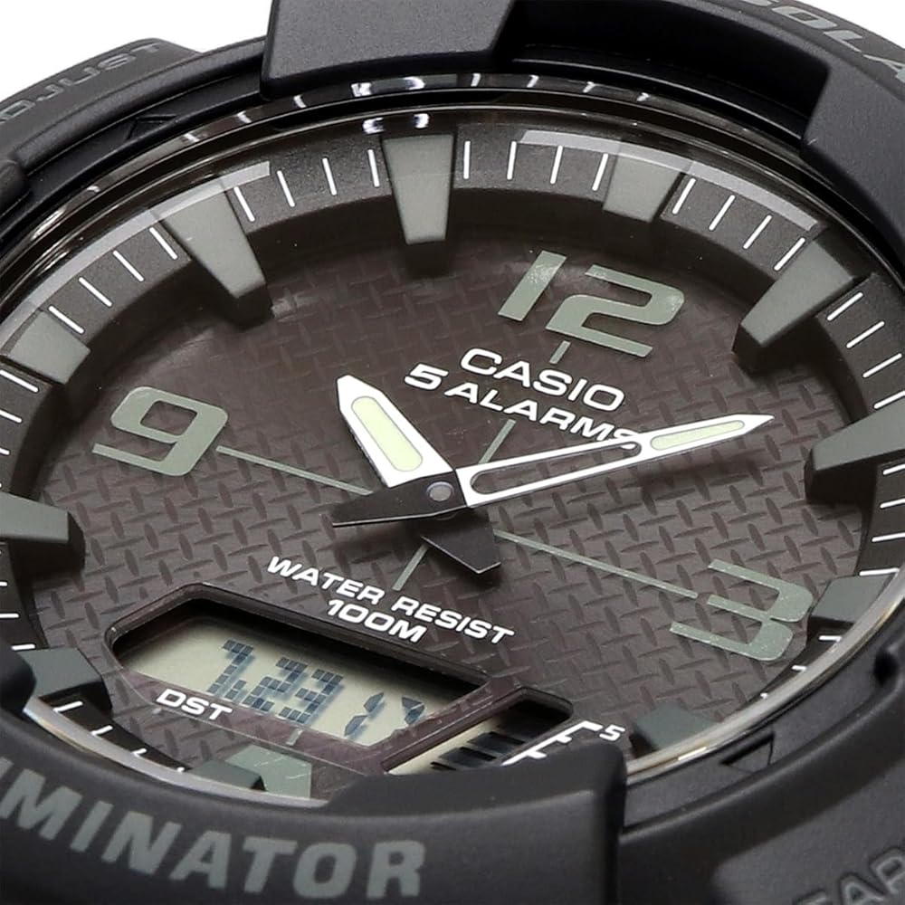 Casio Tough Solar Analog-Digital Quartz Watch AQ-S810W-1A2V Men's Black Overseas Model