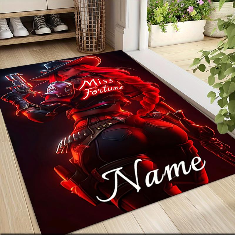 Custom Name Miss Fortune's Legend Carpet Rug Customizable Soft Washable Anti-Slip Home Living Room Sofa Mats Personalized Rug. 0909178