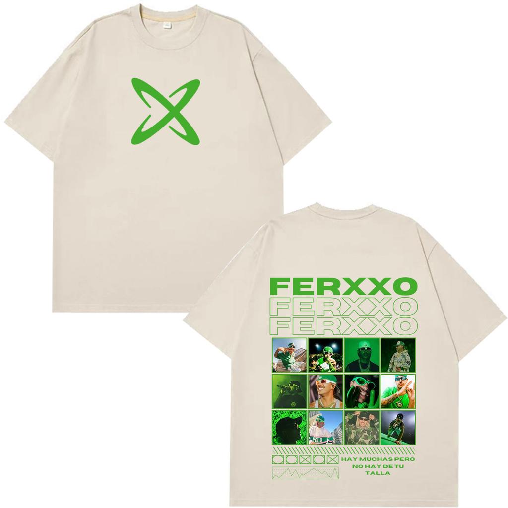 Rapper Feid Ferxxo Falxxo Tour 2026 Print Tshirt Unisex Unisex Fashion Hiphop Tshirt Shortsleeved Casual Cotton Vintage Tshirts