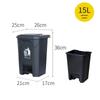 Large Foot-Pedal Trash Can with Lid for Commercial, Office, Outdoor, and Household Use