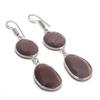 Purple Monalisa Gemstone Handmade 925 Sterling Silver Jewelry Earring 2.44" GK-7267