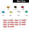 120 Mix Assorted Car Mini Low Profile Fuse Box 5 7.5 10 15 20 25 30 AMP ATM APM