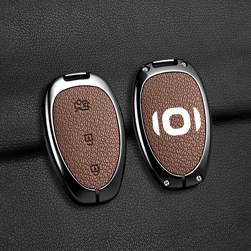 Qiyuan A07 Bluetooth Чехол-сумка для автомобильного ключа - Стильная металлическая подвесная сумка для мужчин и женщин