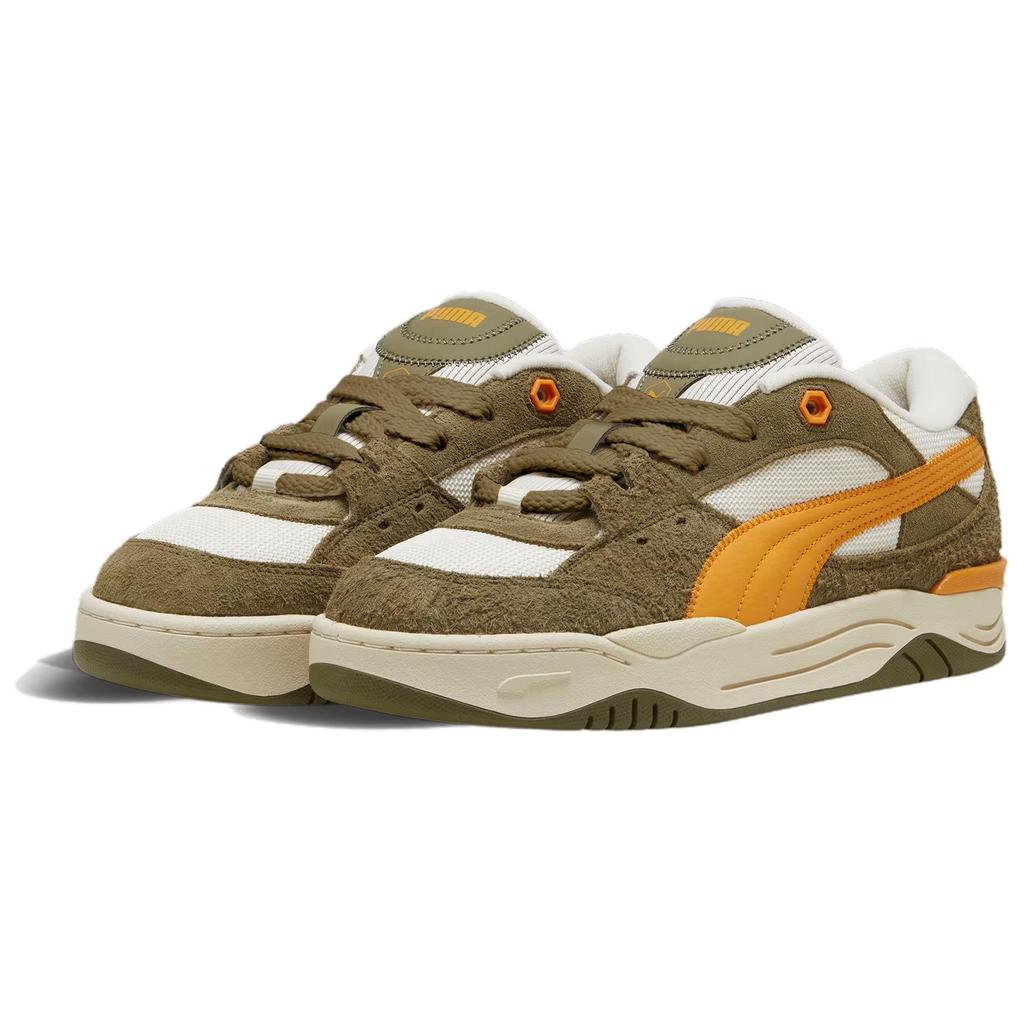 Puma 180 Leather Comfortable Versatile Low-Top Lifestyle Casual Shoes Unisex Casual Shoes Olive-Green 397313-02