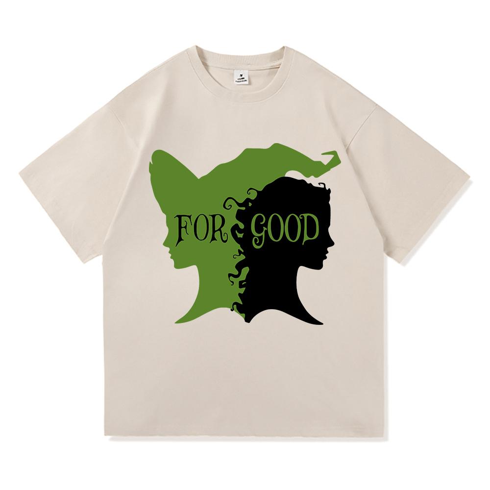 Злая Перемена к Лучшему Футболка Горячая Мода Мужская Харадзюку Эстетика Эльфаба Глинда Футболка Унисекс Высококачественные Хлопковые Футболки