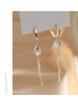 CIAXY Silver Color Geometric Rhombus Earrings for Women Temperament Tassel Long Ear Line Earring 2021 Fashion Jewelry Gift