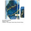 Планировщик 2025 года, блокнот с плотной бумагой, чернила, герметичные, двусторонние, для записи, отслеживания встреч, блокнот сзади